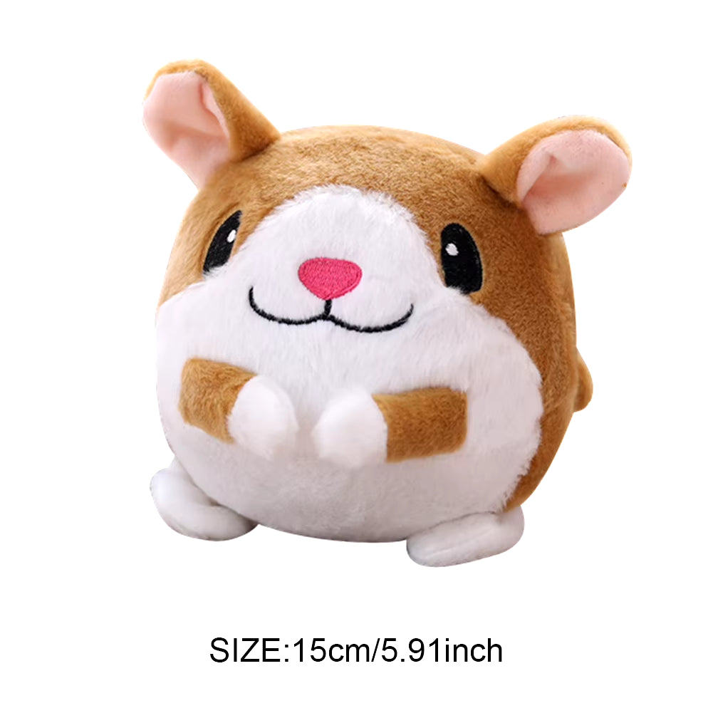 Singing Animal Plush Toy Electric Interactive Toy Bite Resistant Music Vibration Bouncing Ball Animated Pig Doll Toys for Pets